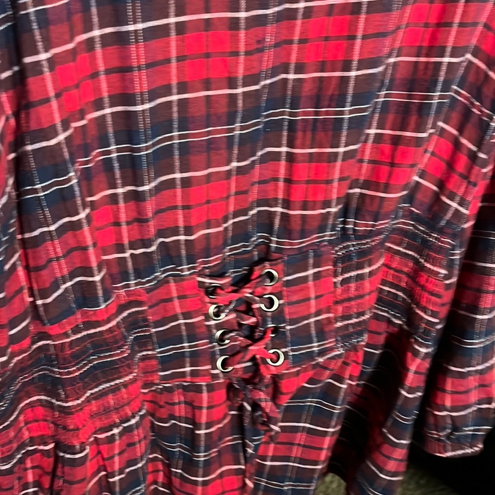 Lane Bryant Flannel corset top